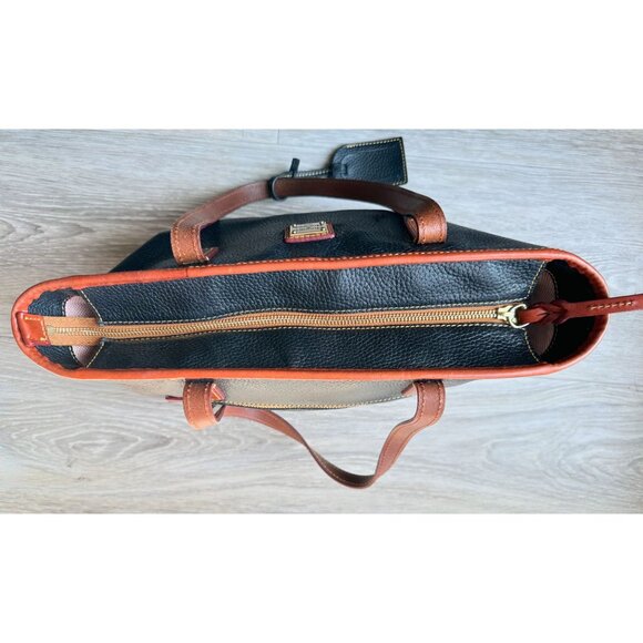 Dooney & Bourke Black and Copper Leather Colored Tote - Picture 10 of 16